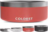Coldest Water dog bowl crimson red front view with durable insulated steel keeps water cooler