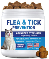 ColEaze flea-tick chew bottle showing easy-dosing soft treats for cats