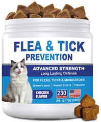 ColEaze flea-tick chew bottle showing easy-dosing soft treats for cats