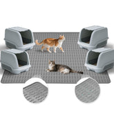 Colewin cat litter mat under litter box provides ample coverage for multi-cat homes