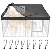Colewin dog playpen cover top view highlights durable 500D Oxford fabric