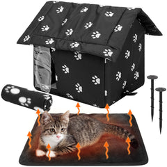 Colingmill outdoor cat house collapsible for easy transport and storage.