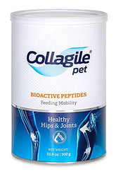 Collagile pet bottle hip joint supplement supports mobility and joint comfort.