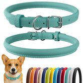 CollarDirect collar de cuero enrollado suave, ideal para reducir enredos en perros de pelo largo.