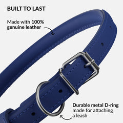 CollarDirect handmade genuine leather texture emphasizes premium craftsmanship and durability