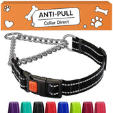 CollarDirect martingale con cadena de acero inoxidable para mayor seguridad y durabilidad.