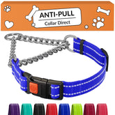 CollarDirect Martingale con cadena de acero inoxidable para perros activos.
