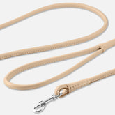 CollarDirect rolled leather dog leash 6ft in black for everyday walks and training.