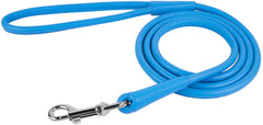 CollarDirect rolled leather leash 6ft black offers stylish, durable everyday use