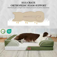 Comfort Expression egg-crate-foam-closeup, supportive 4-inch foam for joints.