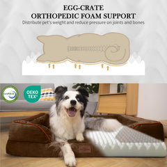 Comfort Expression orthopedic bed side view shows four-sided wrap for neck and head support.
