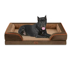 Comfort Expression orthopedic dog bed 53x42-inch frame provides ample space for large dogs to stretch.