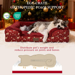 Comfort Expression orthopedic dog bed four-sided wrap design supports neck and head.