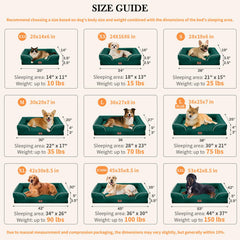 Comfort Expression removable bolster dog bed emerald side view highlights neck and head support