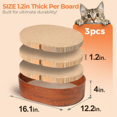 ComSaf 2-in-1 cat scratch bed demonstrates cozy lounging and scratching in one spot