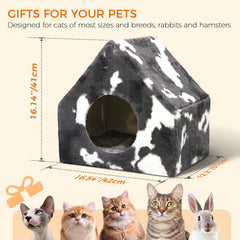 ComSaf cat bed house non-slip base keeps it in place