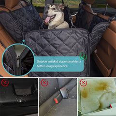 Comwish dog seat cover side flaps guard doors from scratches during rides