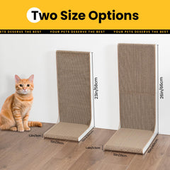 Conlun Cardboard Cat Scratcher white large front view showing modern finish.