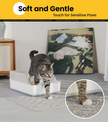 Conlun cat litter mat 47 by 35 inches fits any setup