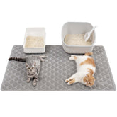 Conlun cat litter mat deep grooves captures loose litter for cleaner floors