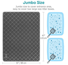 Conlun cat litter mat waterproof-back demonstrates moisture resistance protecting floors.
