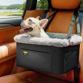 Conlun dog car seat booster elevates your pet for a calm, scenic view during rides.