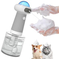 Coocake electric dog shampoo dispenser front view for mess-free baths.