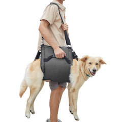 COODEO dog carry sling XL black front view for gentle lift and hands-free carrying