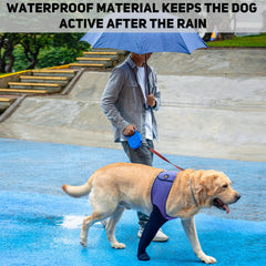 Coodeo paw protectors feature waterproof sleeves to keep paws dry.