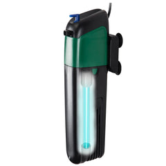 COODIA internal green water killer filter front view shows compact in-tank design and clarity boost