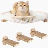 COOLEX cat wall shelves base with sturdy wood frame for safe lounging.