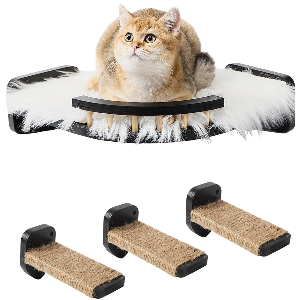COOLEX Cat Wall Shelves corner design boosts vertical play and space efficiency.