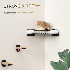 COOLEX Cat Wall Shelves plush cover adds soft comfort for naptime.