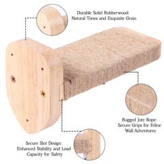 COOLEX solid wood ladder close-up highlights sturdy back panel for stability.