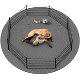 CoolShields round 65-inch pad in use over a crate for wide coverage