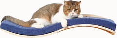 Cooolex 35inch wavy cat wall shelf perched for elevated lounging and observation