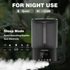 COOSPIDER 5L reptile fogger top-fill design for easy refilling.