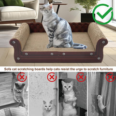 COOZMENT Scratching Sofa backrest detail with leaning support.