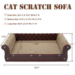 COOZMENT Scratching Sofa front view showing sofa-like design.