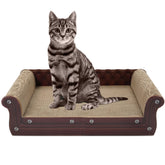 COOZMENT Scratching Sofa side view for lounge and play.