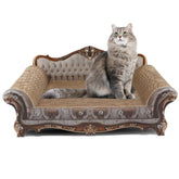 COOZMENT sofa-shaped scratching couch dimensions show ample space for lounging