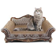 COOZMENT sofa-shaped scratching couch dimensions show ample space for lounging