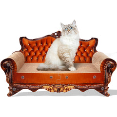 Coozment Sofa Scratcher front view shows durable cardboard for shared lounging.