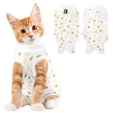 Coppthinktu cat recovery suit female front view shows breathable fabric for post-surgery comfort