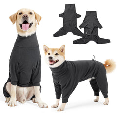 Coppthinktu Dog Sweater Coat full-coverage keeps dogs warm on winter walks.
