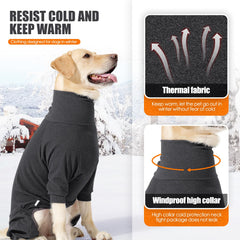 Coppthinktu Dog Sweater High Collar shields neck from cold drafts.