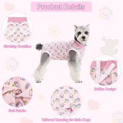 Coppthinktu Recovery Suit breathable-fabric keeps dogs cool and comfortable.
