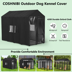 COSHNIBI dog kennel cover UV-resistant shield preserves interior shade.