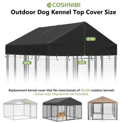 COSHNIBI kennel roof cover in sunlight demonstrates UV-resistant fabric.