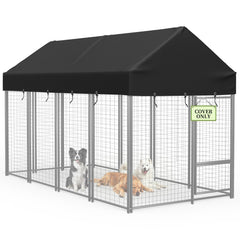 COSHNIBI outdoor dog kennel roof cover waterproof shields an 8x4 ft kennel from rain.